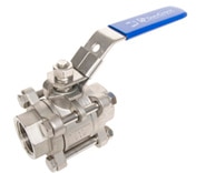 Three-piece ball valve.