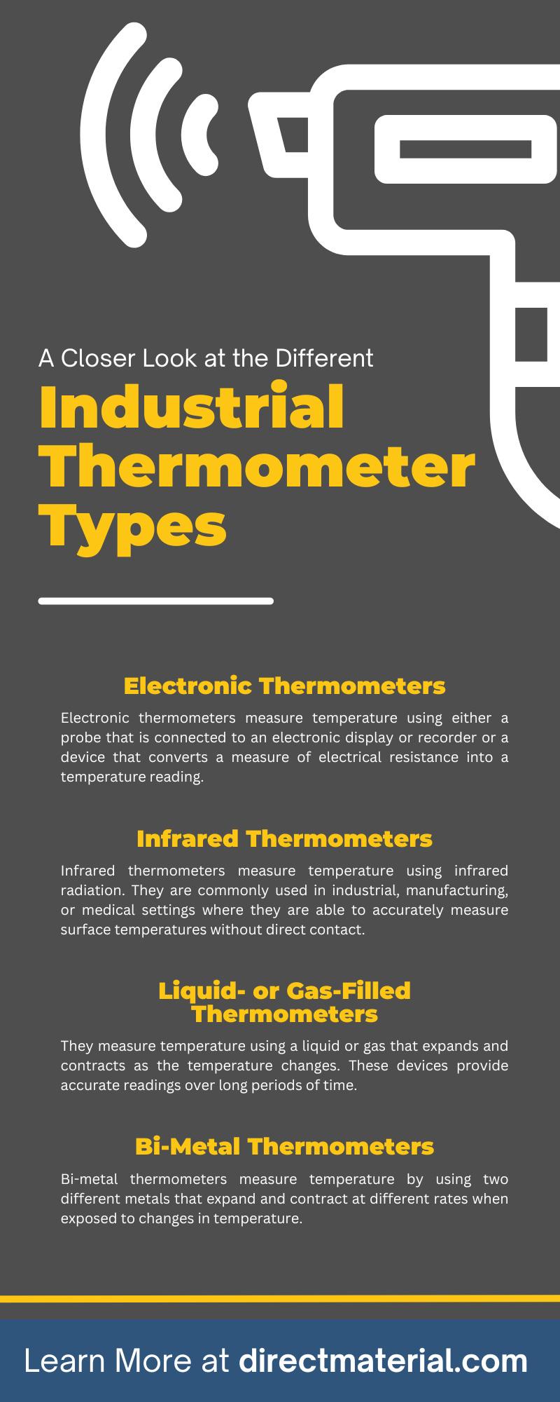 industrial thermometer types infographic