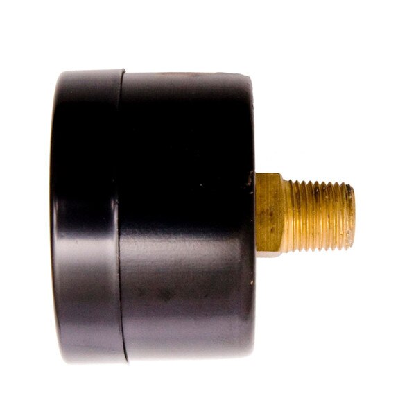 1-1/2" Utility Pressure Gauge for water, oil, and gas (WOG) - Black Steel 1/8" NPT Center Back Mount