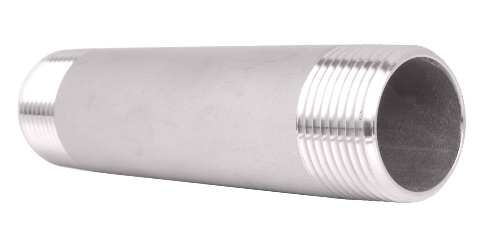Nipple 1/2 X 6 NPT Male 1/2 X 6 NPT Male Merit Brass 4008-600 Stainless Steel 304/304L Pipe Fitting Schedule 40 Welded 