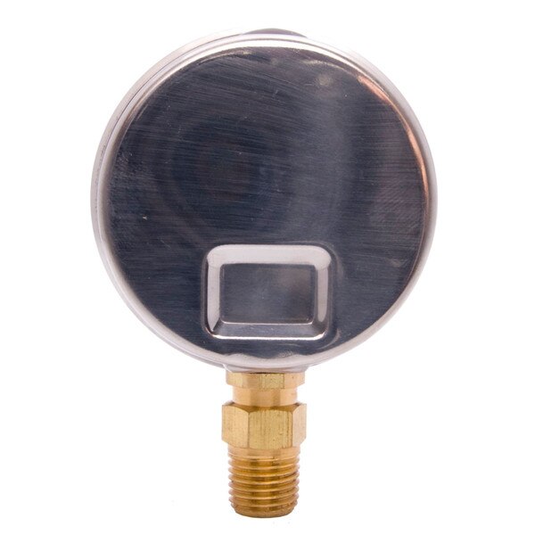 2-1/2" Liquid Filled Pressure Gauges - Stainless Steel Case, Brass, 1/4" NPT, Lower Mount Connection