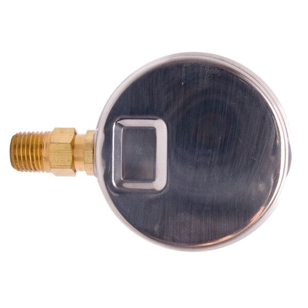 2-1/2" Silicone Oil Filled Pressure Gauge - Stainless Steel Case, Brass, 1/4" NPT Side Mount