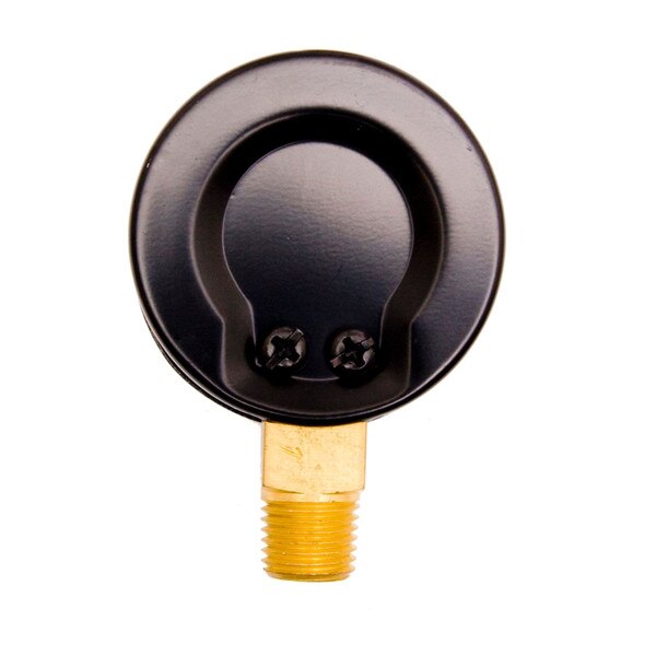 2" Utility Pressure Gauge for water, oil, and gas (WOG), 1/4" NPT Lower Mount, Black Steel Case
