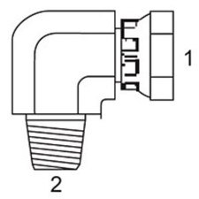 37 Flare To Pipe - 90 JIC Swivel Female x Male Pipe