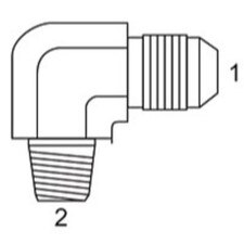 37 Flare To Pipe - 90 Male 37 JIC x Male Pipe