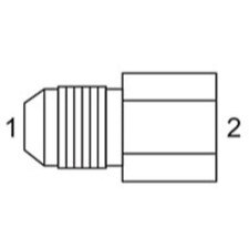 37 Flare To Pipe - JIC Male x Female Pipe