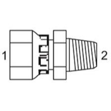37 Flare To Pipe - JIC Swivel Female x Male Pipe