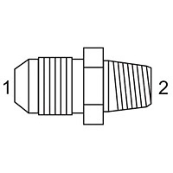 37 Flare To Pipe - Male JIC x Male Pipe