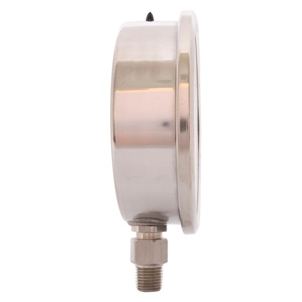 4" All Stainless Steel Oil Filled Pressure Gauge - 1/4" NPT Lower Mount Connection