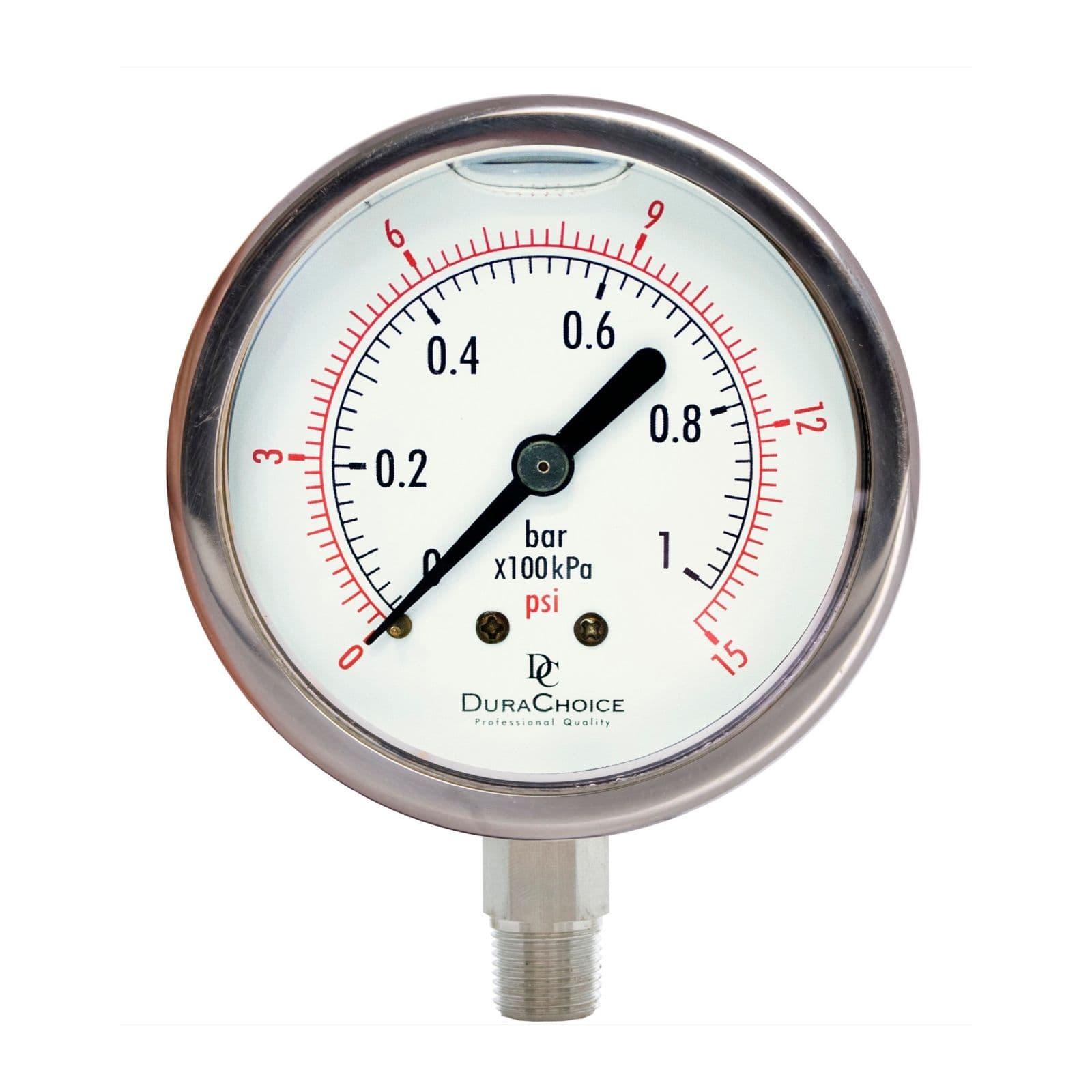 1/4 NPT Thread Temperature Gauge Stainless Thermometer for Boiler