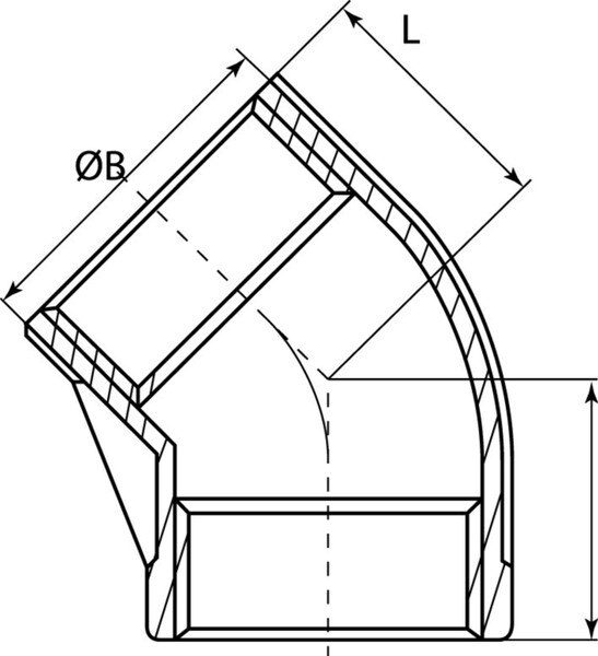 45-degree Elbow Fitting