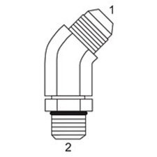 45 Male JIC x Male O-Ring Elbow Adapters
