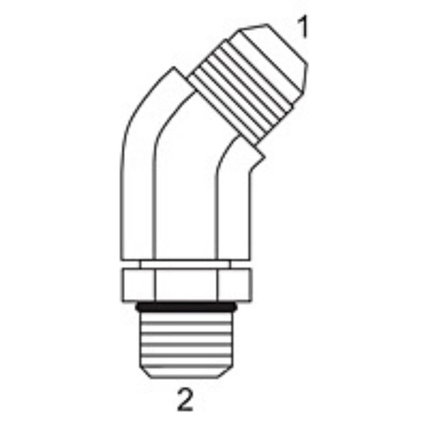 45 Male JIC x Male O-Ring Elbow Adapters