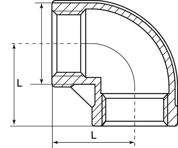 Stainless Steel 90-degree Elbow Fitting