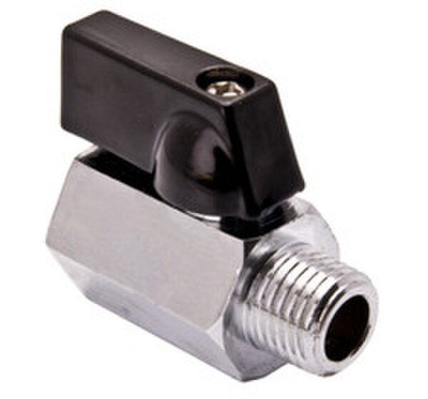 Mini Brass Ball Valve - Chrome Plated FxM