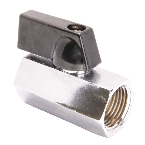 Mini Brass Ball Valve - Chrome Plated FxF