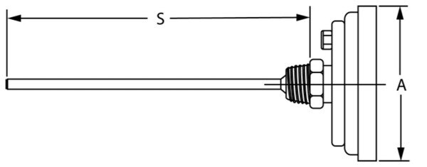Industrial Bimetal Thermometer 3" Face - Stainless Steel Case