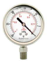 All Stainless Steel Lower Mount Oil-Filled Pressure Gauge 2-1/2" Face