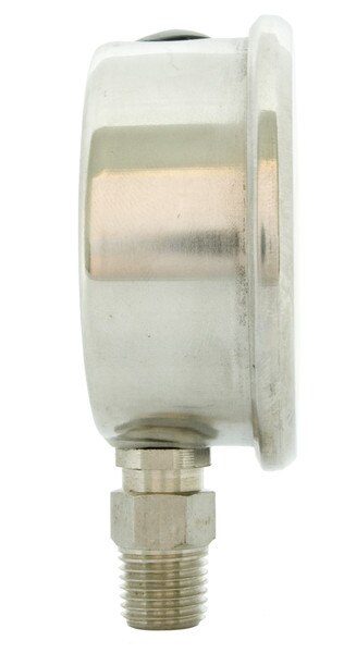 2-1/2" Face Vacuum Gauge Oil Filled All Stainless Steel Lower Mount