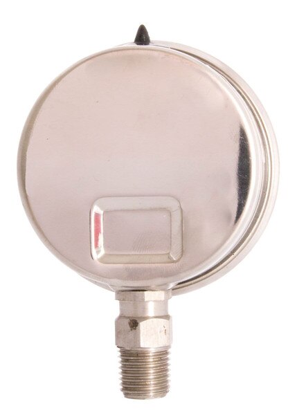 2-1/2" Face Vacuum Gauge Oil Filled All Stainless Steel Lower Mount