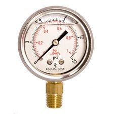 Lower Mount Oil-Filled Pressure Gauge 2" Face