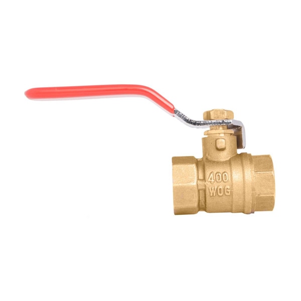 Brass Ball Valve - Standard Port 400WOG, w/Red Handle and No Logo