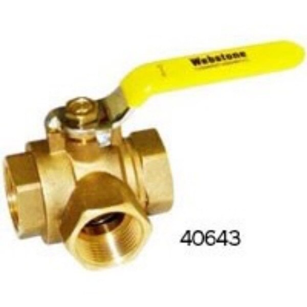 Brass Ball Valves - Full Port 3 Way "L" Port IPS