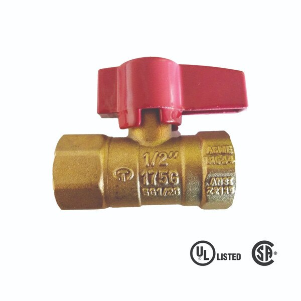 Brass Gas Ball Valve - UL Listed, CSA, Female by Female