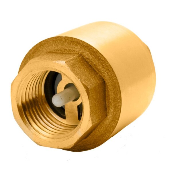 Brass In-Line Spring-Assisted Check Valve - 200 PSI (WOG)