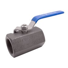 Carbon Steel Standard Port Ball Valve, Hex Bar Stock, 2,000 PSI (WOG)