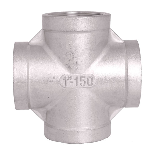 Cross Tee Stainless Steel (304), 150 lbs. Class