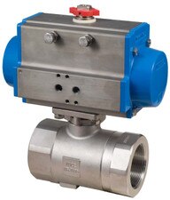 Double Acting Valbia Pneumatic Actuator with S.S. (316) Full Port Ball Valve
