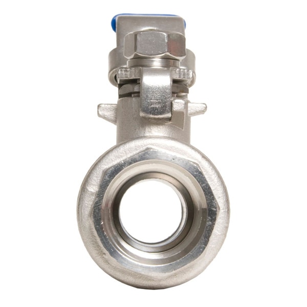 304 Stainless Steel Ball Valve - Full Port - 1,000 WOG (PSI) for Water, Oil, and Gas with Blue Locking Handles, NPT