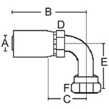 Female JIC 37 Swivel 90 Elbow