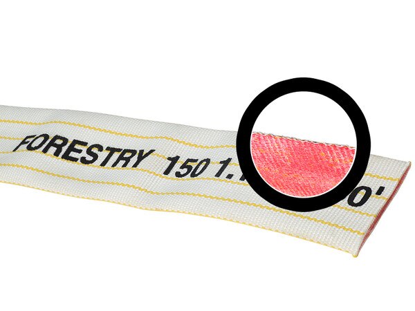 Forestry Hose - 100% Polyester - 500# Test Yellow Cover