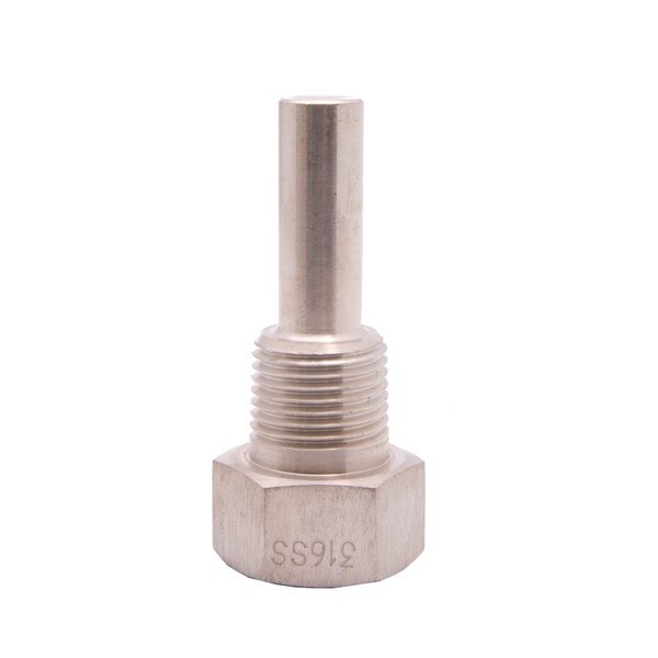 Heavy Duty Thermowell - SS 316, 1/2" or 3/4" NPT Connection, 2-1/2" to 9" Stem Length
