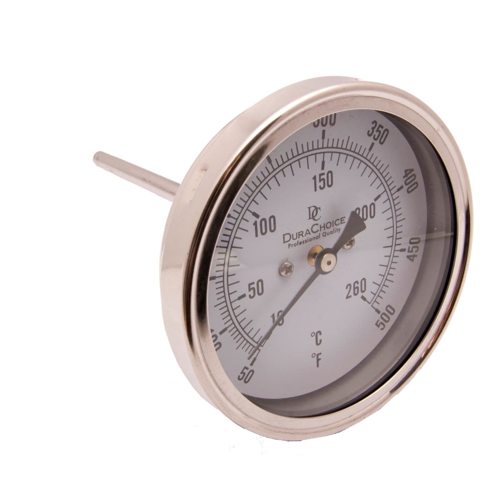 Thermomètre Industriel Ajustable DuraChoice 50-500°F - Tige 6 Pouces - Neuf Sous Blister