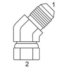 JIC 45 Degree Swivel Elbow