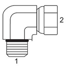 Male 90 O-Ring x Steel JIC Swivel Female Elbow Adapters