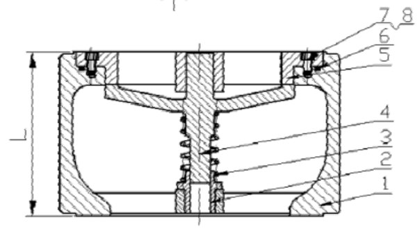 SILENT WAFER CHECK VALVE - POPPET STYLE - BRONZE DISC AND SEAT