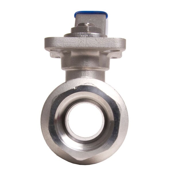 SS316 Ball Valve with High Platform and Direct Mounting Pad, 2 Piece Full Port,. 1,000 WOG, 14 NPT