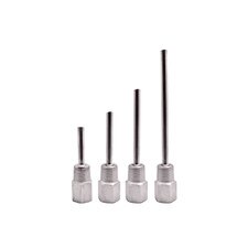 Stainless Steel 304 Thermowell, 1/4" NPT, Stem Length 2-1/2", 4", 6" or 9"