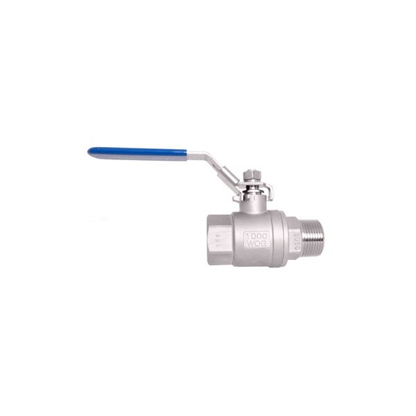 Stainless Steel (316) Ball Valve - 2 Piece Full Port, 1,000 WOG, Male x Female