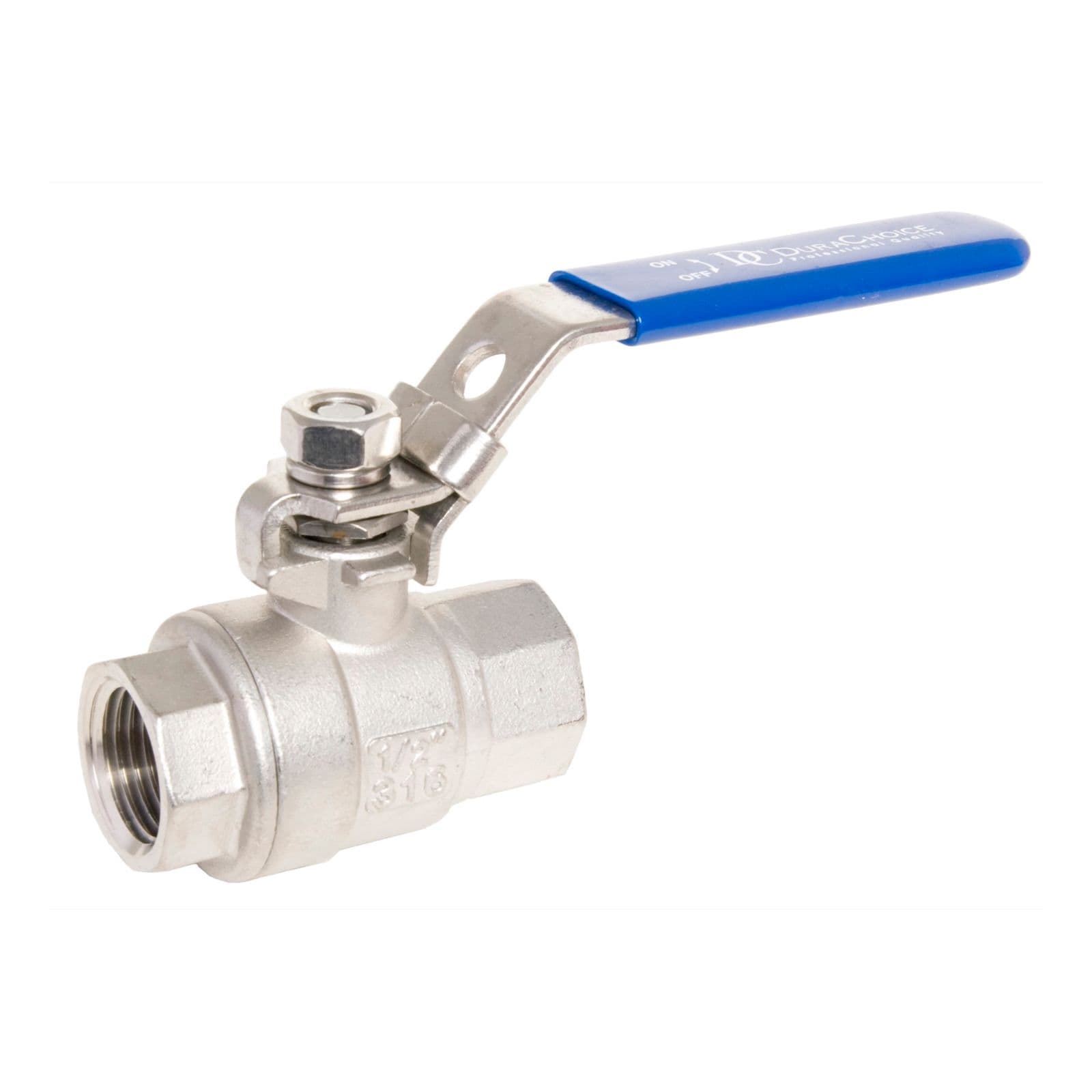 Wrewing 304 Stainless Steel Ball Valve 1000WOG for Water Gas Oil 1/2” Two-piece Ball Valve Homebrew Hardware 