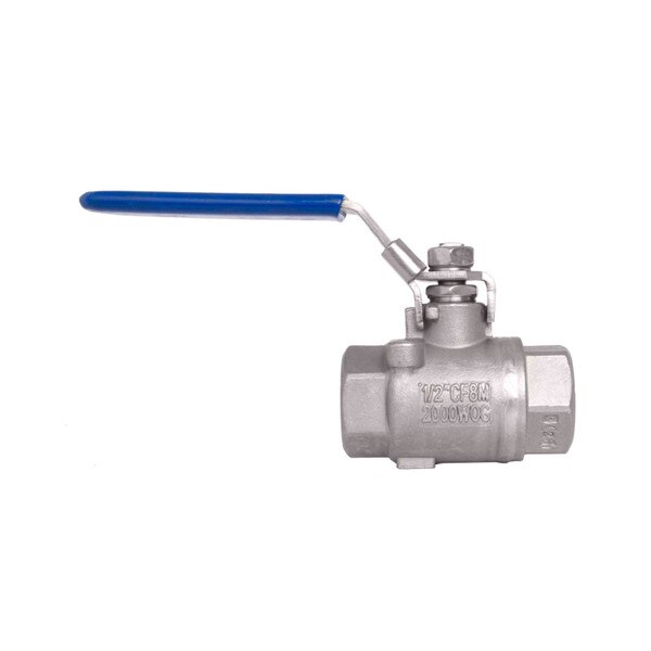 2000 PSI Stainless Steel (316) Ball Valve, Full Port, Seal Welded for High Pressure, NACE