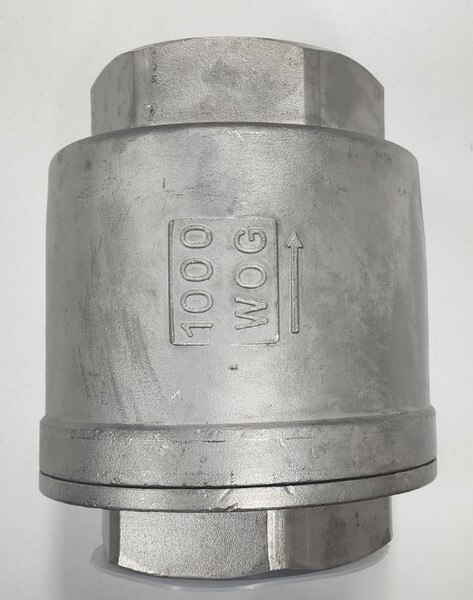 Stainless Steel 316 In-Line Spring Check Valve - 1,000 WOG