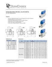 3/4 in, 316 Stainless Steel, Manual Two-Way Ball Valve - 1WNA3|G-SSO-75V 3/4 in, 316 Stainless Steel, Manual Two-Way Ball Valve - 1WNA3|G-SSO-75V
