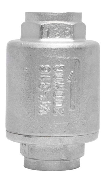 Stainless Steel (316) In-Line Spring Check Valve and Stainless Steel Filter - 2 Piece