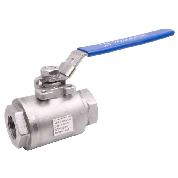 High Pressure Stainless Steel Seal-Welded Full Port Ball Valve - 6,000 PSI (WOG)
