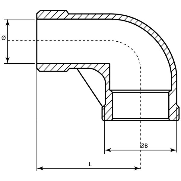 Street Elbow 90-Degree Stainless Steel (304)